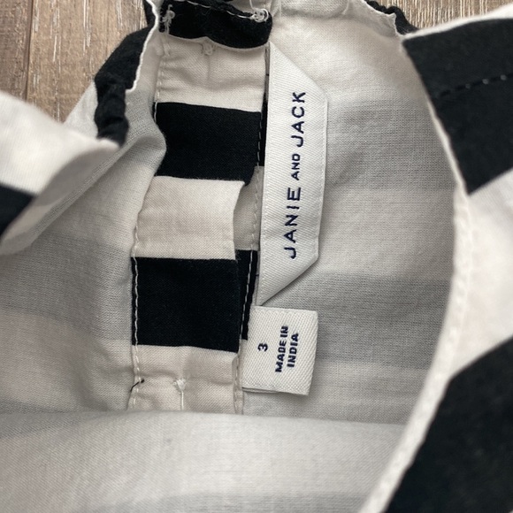 Size 3 - Janie and Jack black and white striped top - Picture 4 of 6